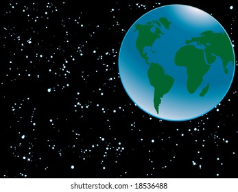 earth with stars in background
