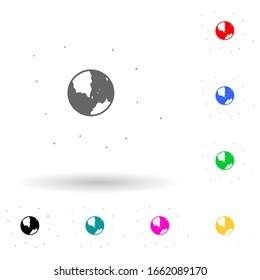 earth and stars multi color style icon. Simple glyph, flat vector of star icons for ui and ux, website or mobile application