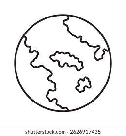 Earth stock icon outline vector