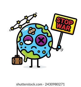 tierra con un tablero de stop war