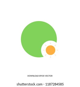 Earth sun vector icon