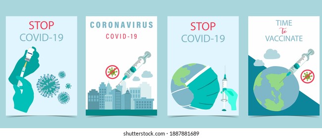 Earth with surgical face mask, vaccine background to prevent the spread of bacteria,coronavirus