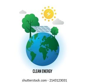 Earth and sustainable development concept, editable vector illustration. Isolated on white background.
