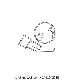 Earth sustainable icon. Element of sustainable energy for mobile concept and web apps icon. Outline, thin line icon for website design and development, app development
