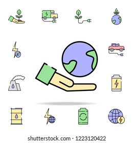 Earth sustainable icon. sustainable energy icons universal set for web and mobile