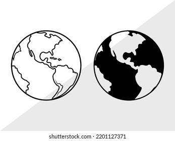 Earth SVG Printable Vektorgrafik