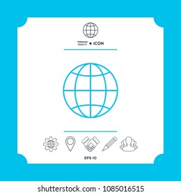 Earth symbol icon Earth symbol icon