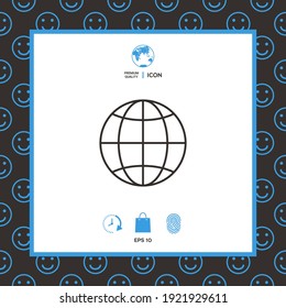 Earth symbol icon. Element for your design