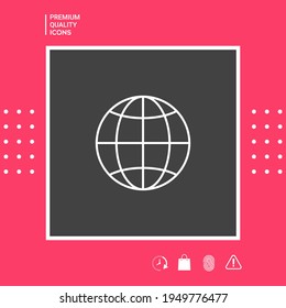Icono de símbolo de la Tierra. Elemento para su diseño