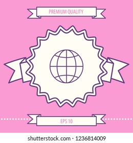 Earth symbol icon. Graphic elements for your design