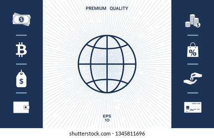 Earth symbol icon. Graphic elements for your design