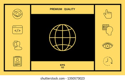 Earth symbol icon. Graphic elements for your design