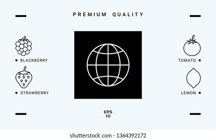 Earth symbol icon. Graphic elements for your design