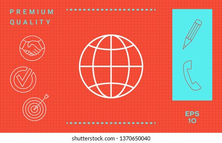 Earth symbol icon. Graphic elements for your design