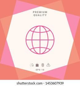 Earth symbol icon. Graphic elements for your design