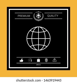 Earth symbol icon. Graphic elements for your design