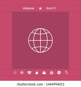 Earth symbol icon. Graphic elements for your design