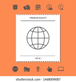Earth symbol icon. Graphic elements for your design