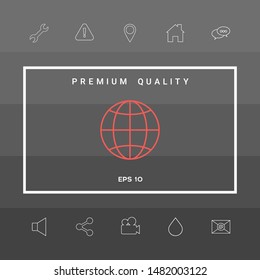 Earth symbol icon. Graphic elements for your design