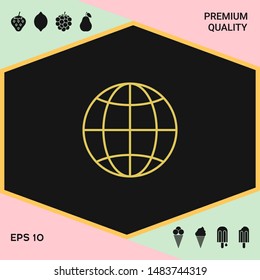 Earth symbol icon. Graphic elements for your design