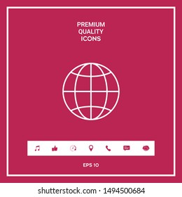 Earth symbol icon. Graphic elements for your design