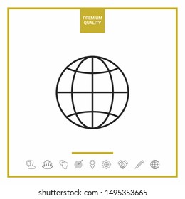 Earth symbol icon. Graphic elements for your design