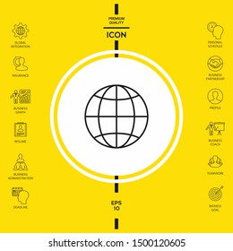 Earth symbol icon. Graphic elements for your design