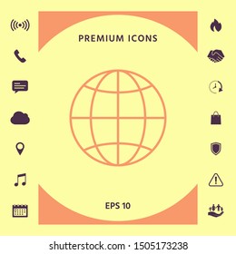 Earth symbol icon. Graphic elements for your design