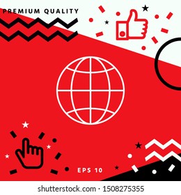 Earth symbol icon. Graphic elements for your design
