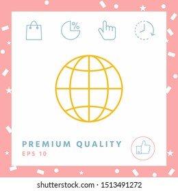 Earth symbol icon. Graphic elements for your design