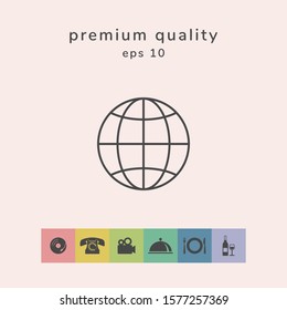 Earth symbol icon. Graphic elements for your design