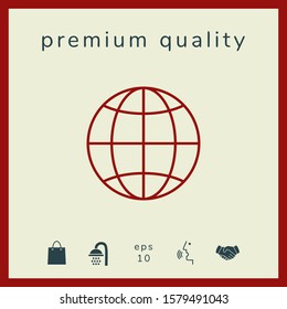 Earth symbol icon. Graphic elements for your design