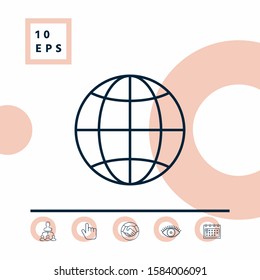 Earth symbol icon. Graphic elements for your design