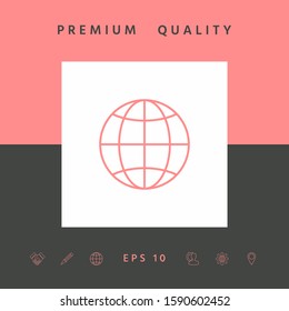 Earth symbol icon. Graphic elements for your design
