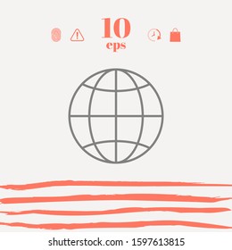Earth symbol icon. Graphic elements for your design