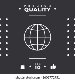 Earth symbol icon. Graphic elements for your design