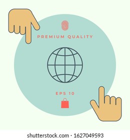 Earth symbol icon. Graphic elements for your design