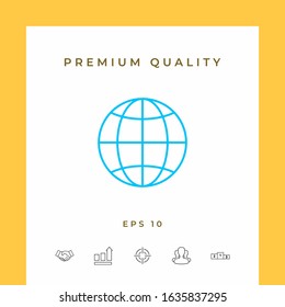 Earth symbol icon. Graphic elements for your design