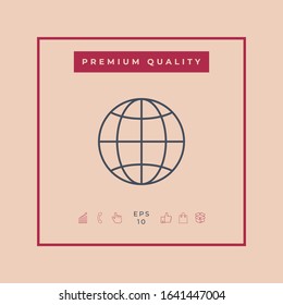 Earth symbol icon. Graphic elements for your design
