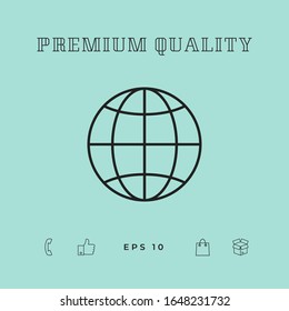 Earth symbol icon. Graphic elements for your design