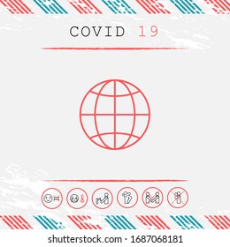 Earth symbol icon. Graphic elements for your design