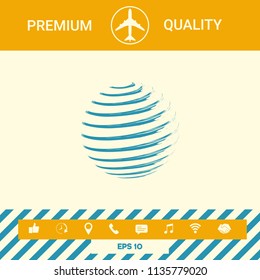Earth symbol logo design