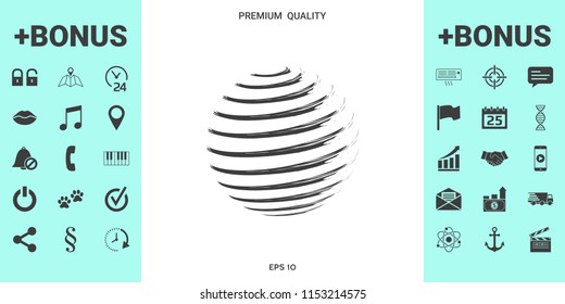 Earth symbol logo design