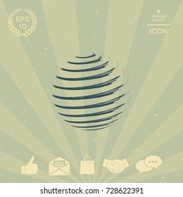 Earth symbol logo design