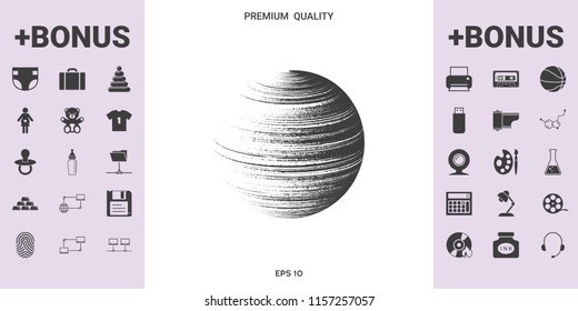 Earth symbol logo - graphic elements for your design