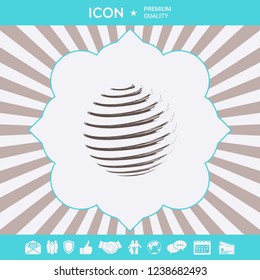 Earth symbol logo. Graphic elements for your design