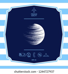 Earth symbol logo. Graphic elements for your design
