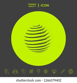 Earth symbol logo. Graphic elements for your design
