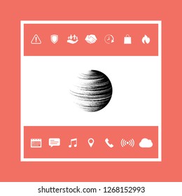 Earth symbol logo. Graphic elements for your design