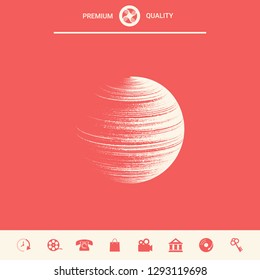 Earth symbol logo. Graphic elements for your design